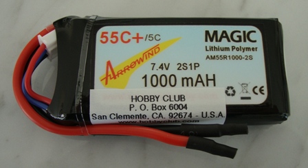 AH 1000mAh 2S 55C Lipo Battery