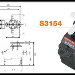 Futaba S3154 Hi Torque/Speed Micro Digital Servo